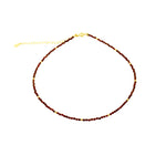 Ruby Red Bead Collar Necklace