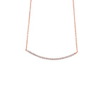 "Sparkle Bar" CZ Bar Pendant Necklace Sterling Silver