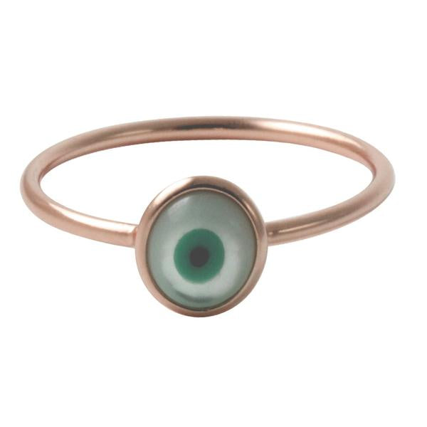 Sterling Silver Mini Blue Eye Ring