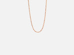 "Rosy" Thin Beaded Chain Necklace 1mm