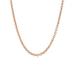 Rosy Round Link Simple Chain Necklace