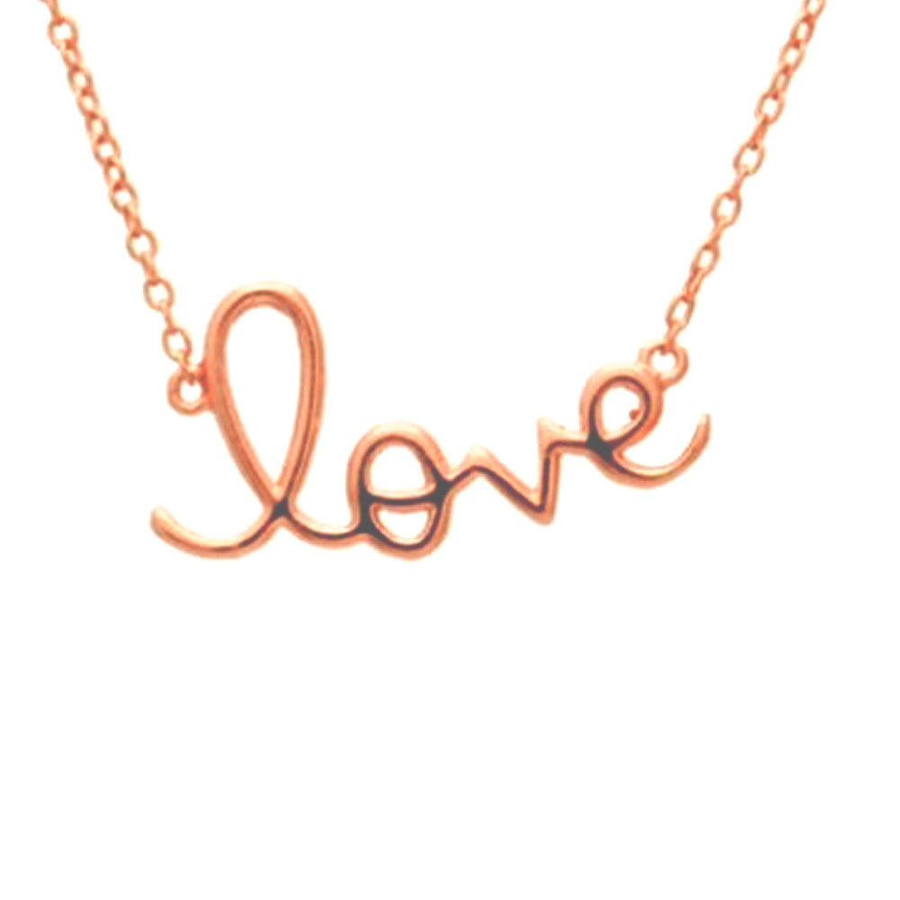 Sterling Cursive "Love" Necklace