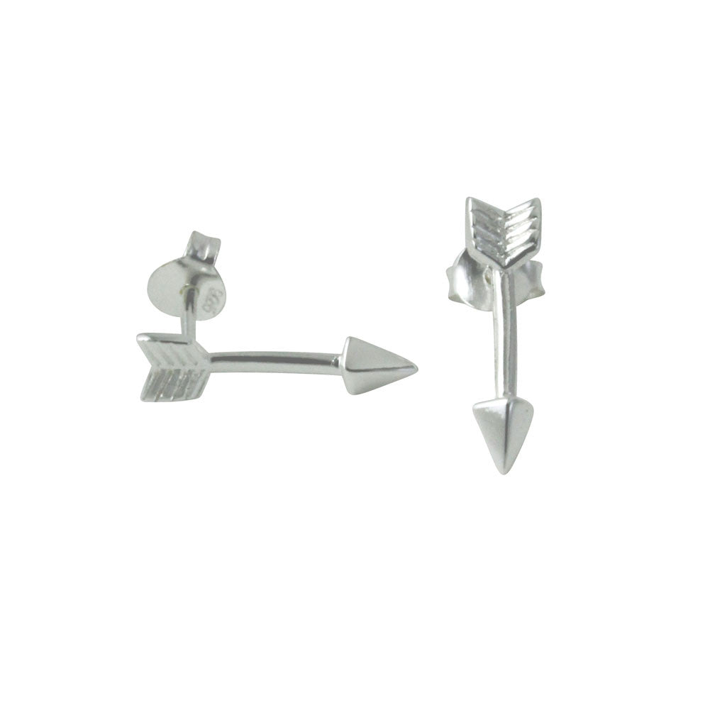 Sterling Mini Chevron Arrow Stud Earrings