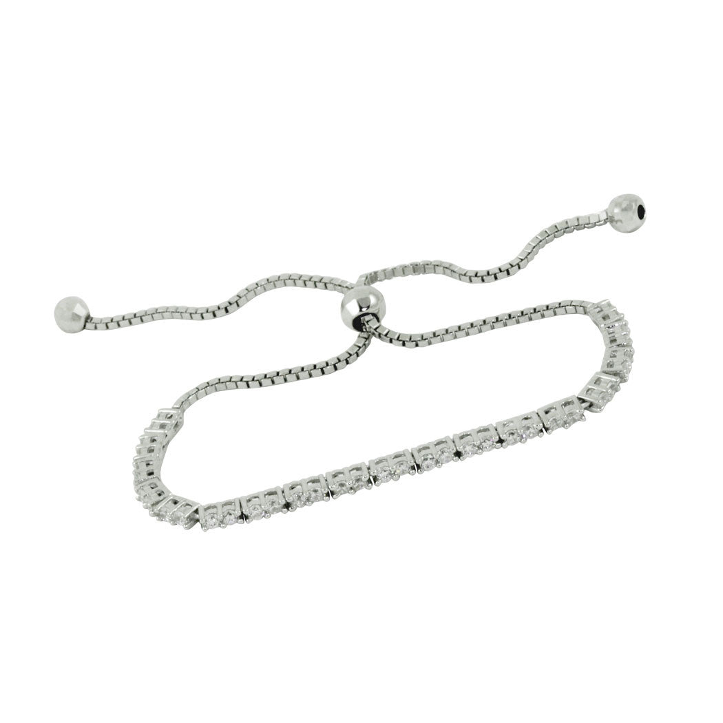 Adjustable Cubic Zirconia Tennis Bracelet