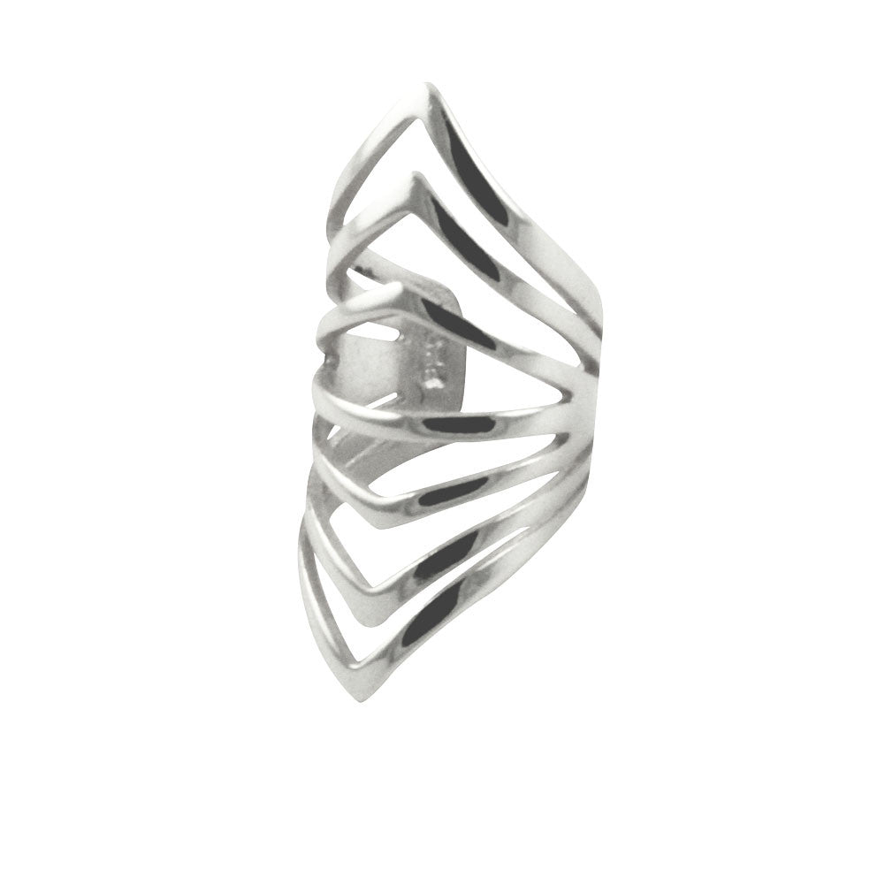 "Ribby "Sterling Silver Ear Cuff