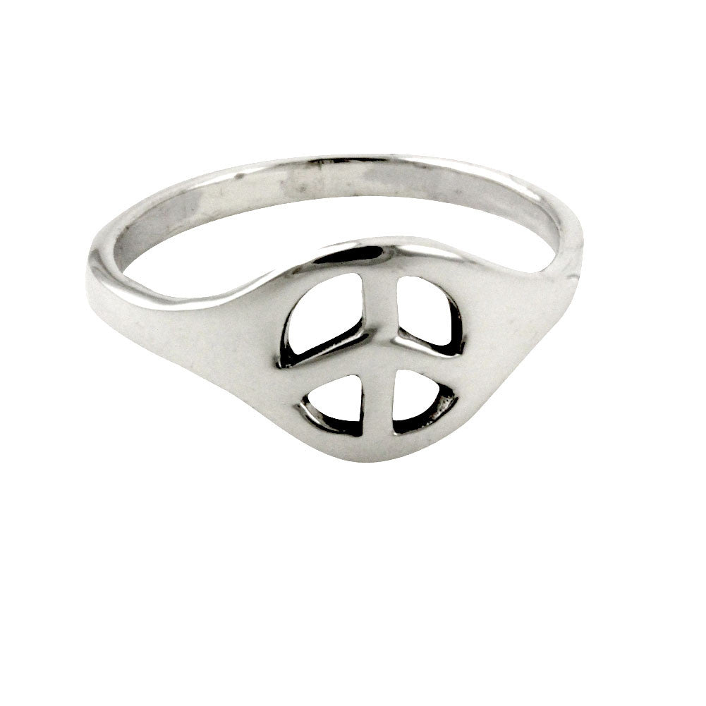 Sterling Silver Peace Sign Ring