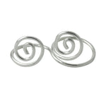 Modern Swirl Sterling Silver Double Finger Ring