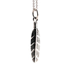 Small Feather Charm Necklace