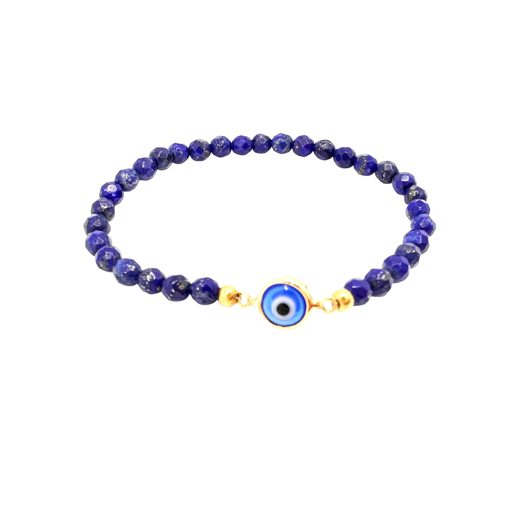 Rainbow Evil Eye Bead Bracelet