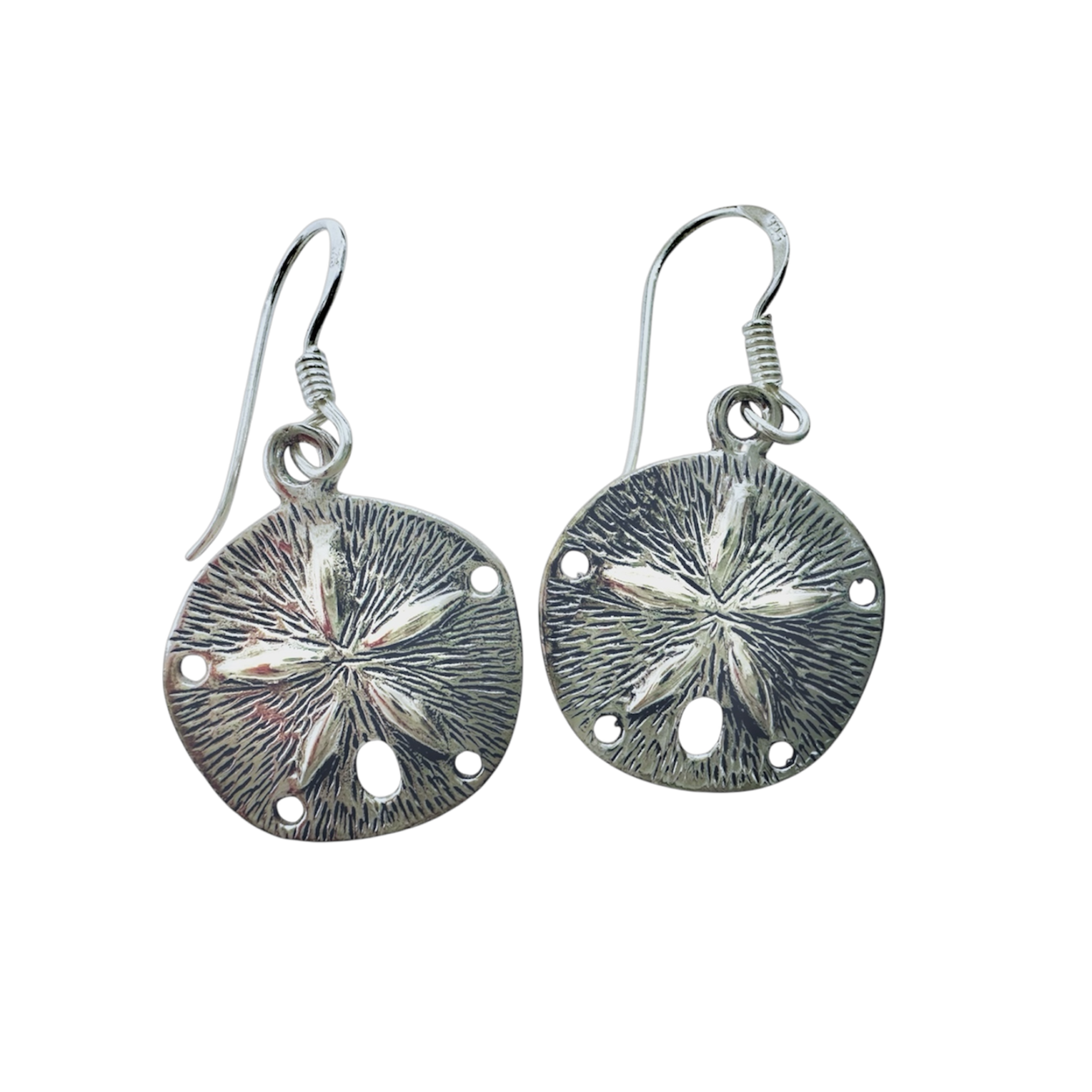 Sand Dollar Charm Drop Earrings