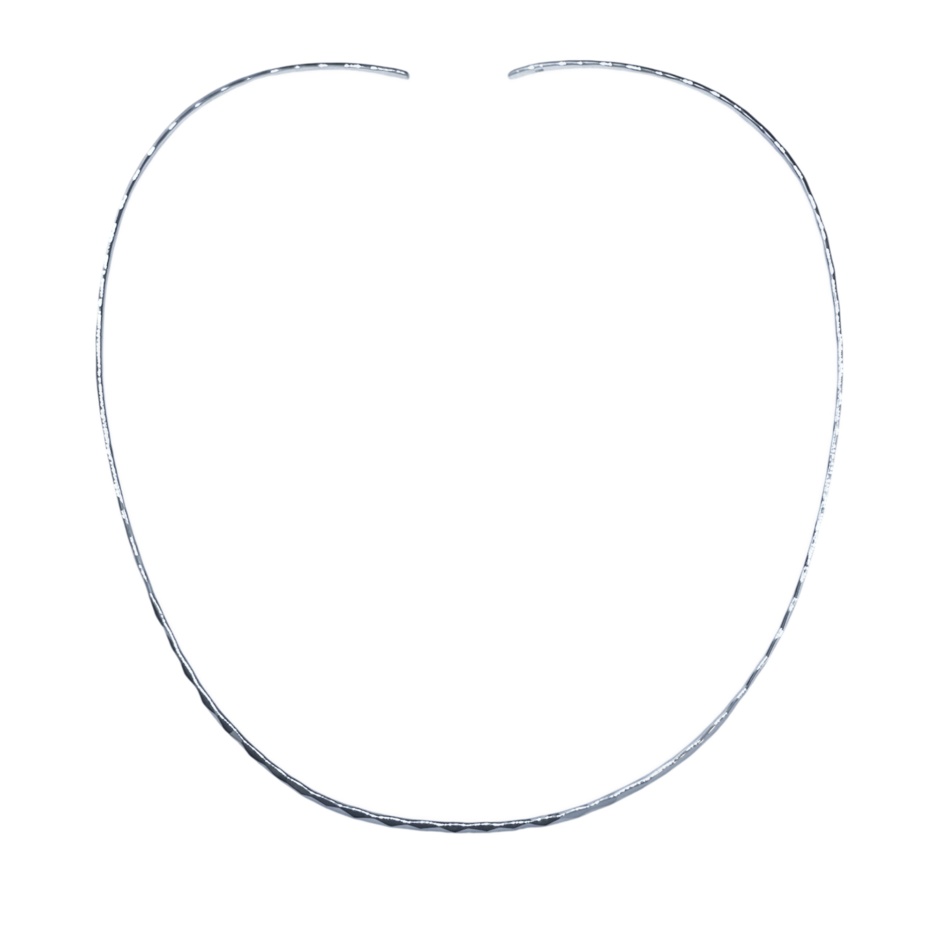 Sterling Silver "Hammered" Thin Collar Necklace