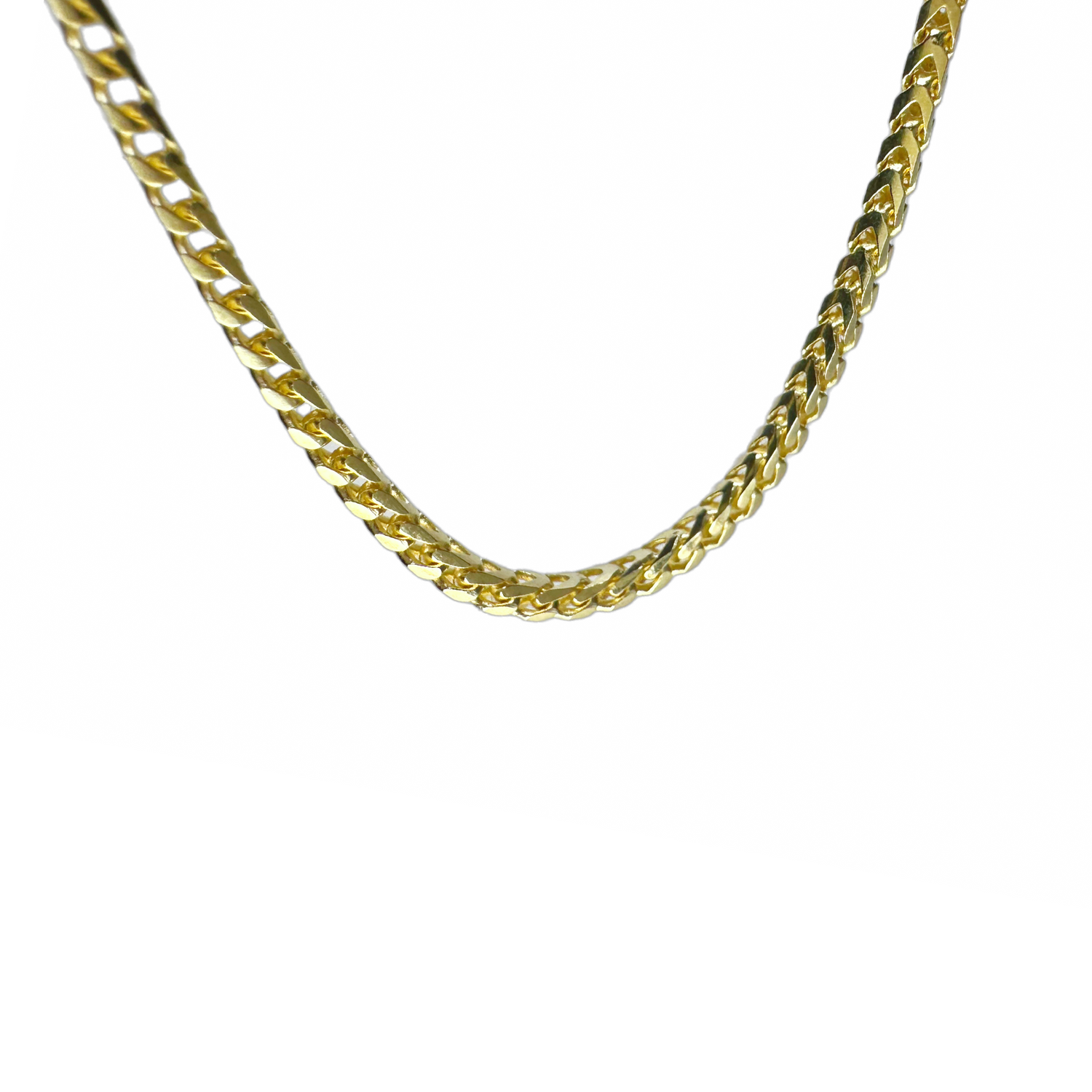 Gold-Dipped Franco Chain Layering Necklace 30 inch Unisex