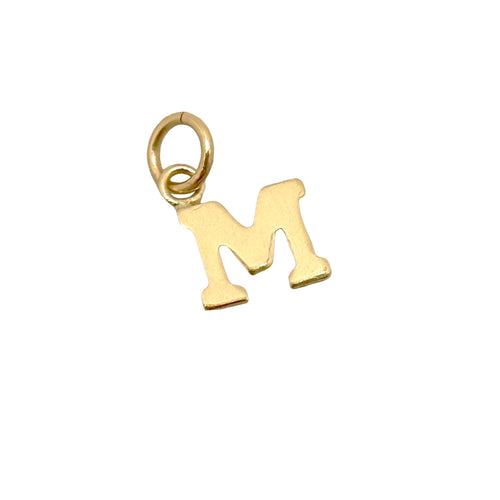 14K Gold Mini Letter Pendant
