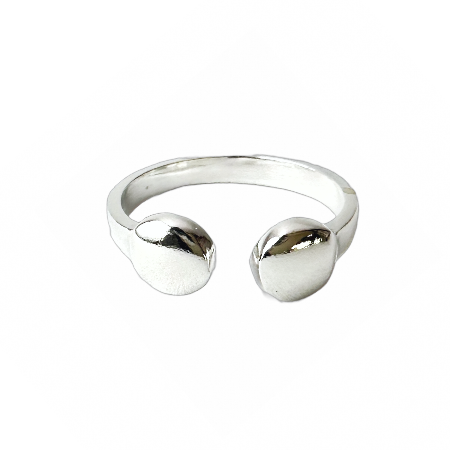 Sterling Silver Modern Open Disc Ring