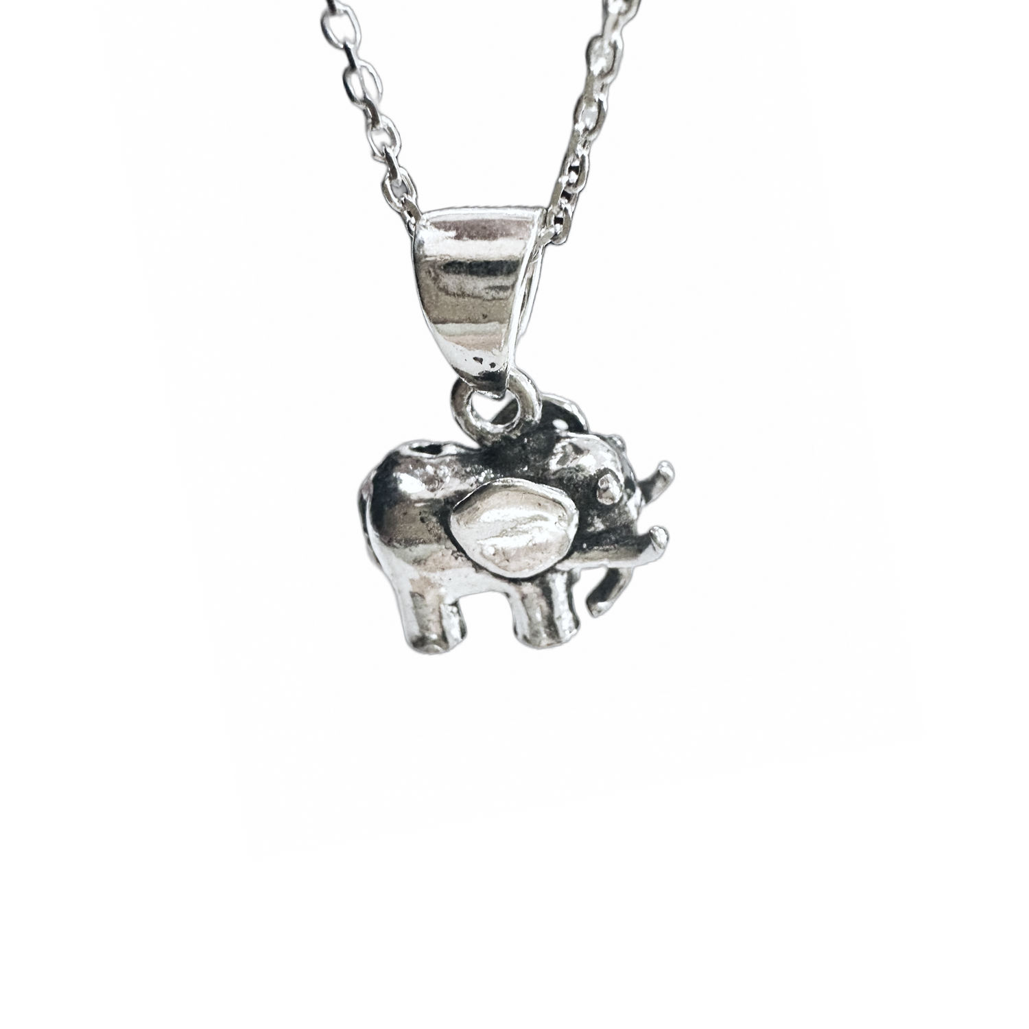 Silver Mini Elephant Shape Charm
