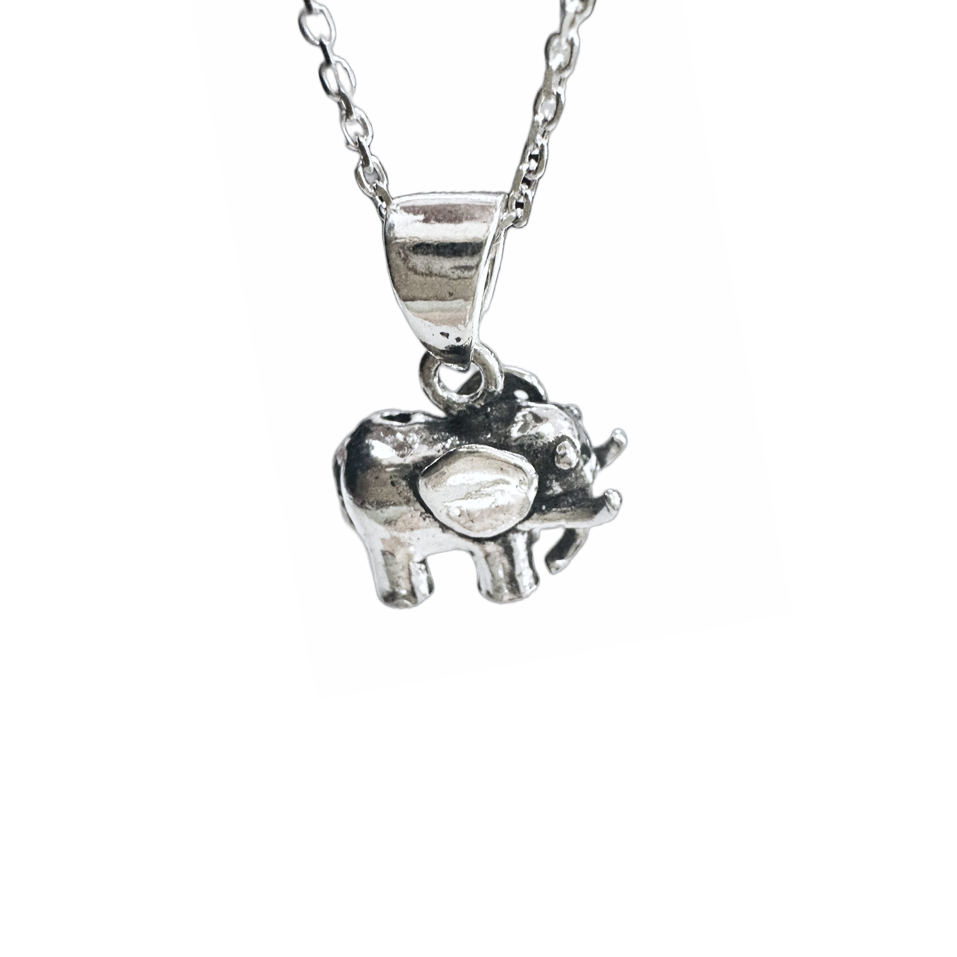 Silver Mini Elephant Shape Charm