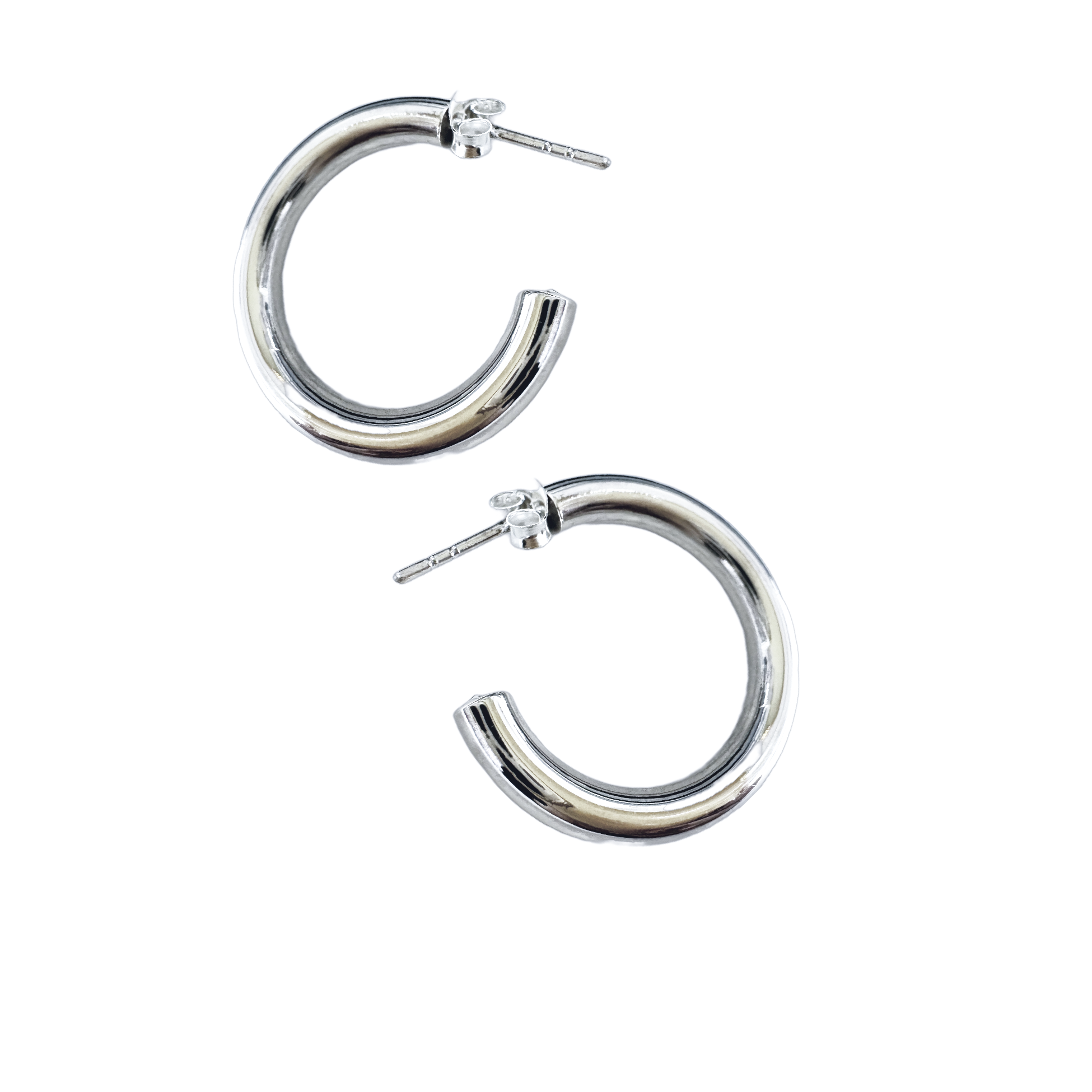 Sterling Silver Half Hoop Earrings