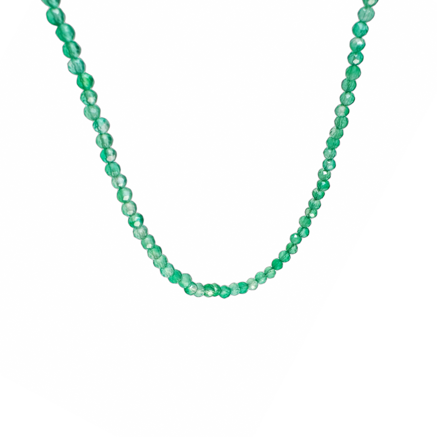 Green Gemstone Beaded Necklace