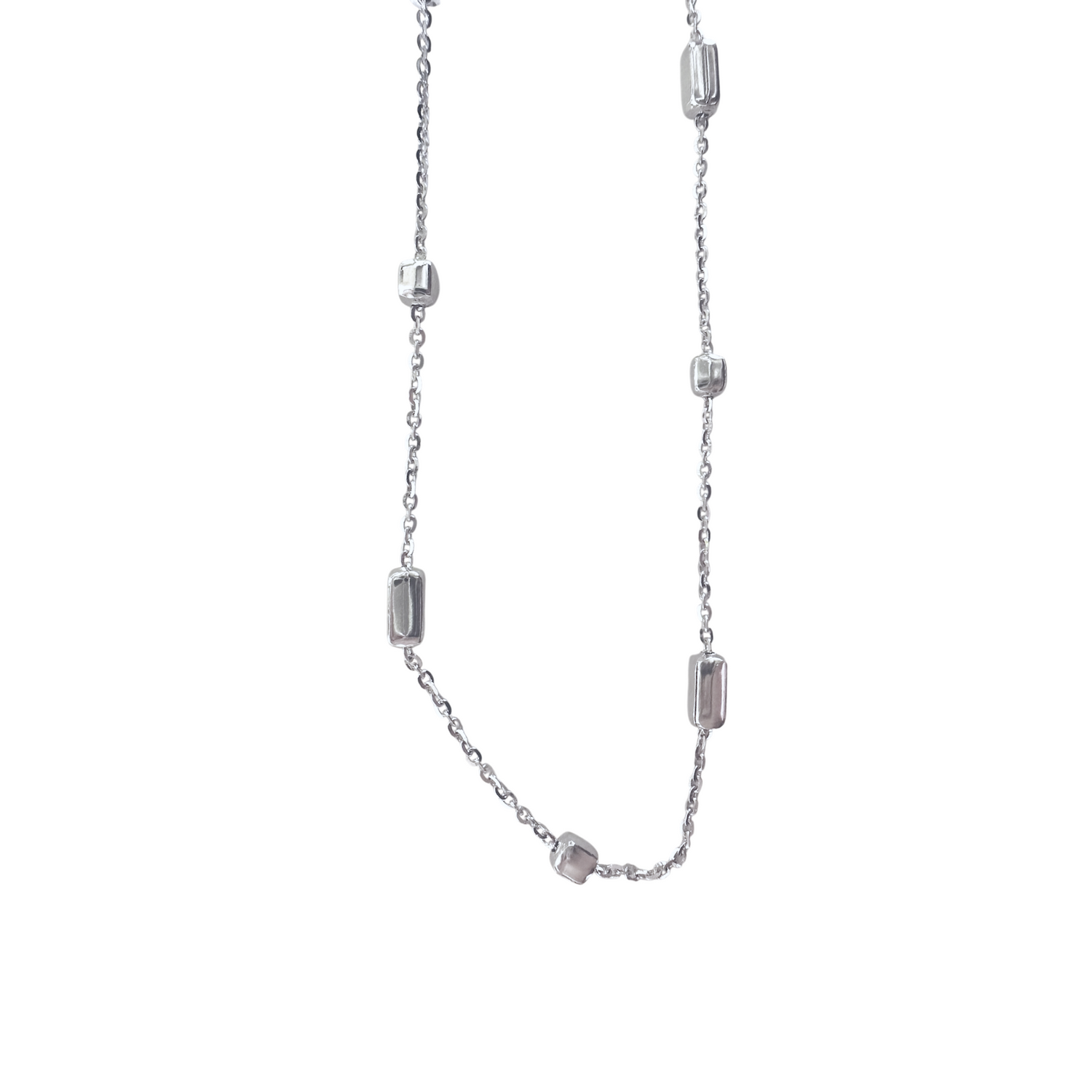Prism & Box Beaded Chain Necklace
