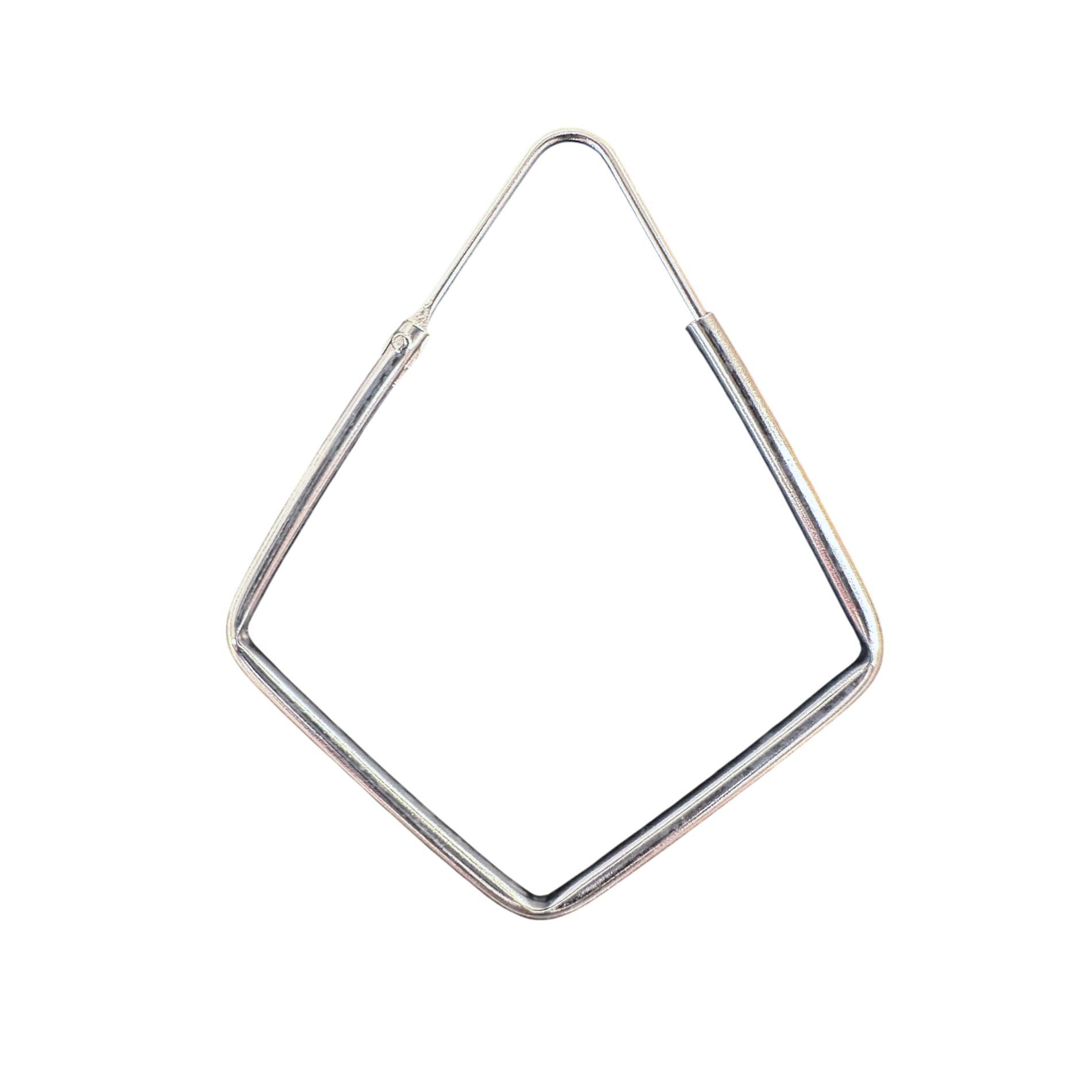 Diamond-Shape Square Hoop Earrings