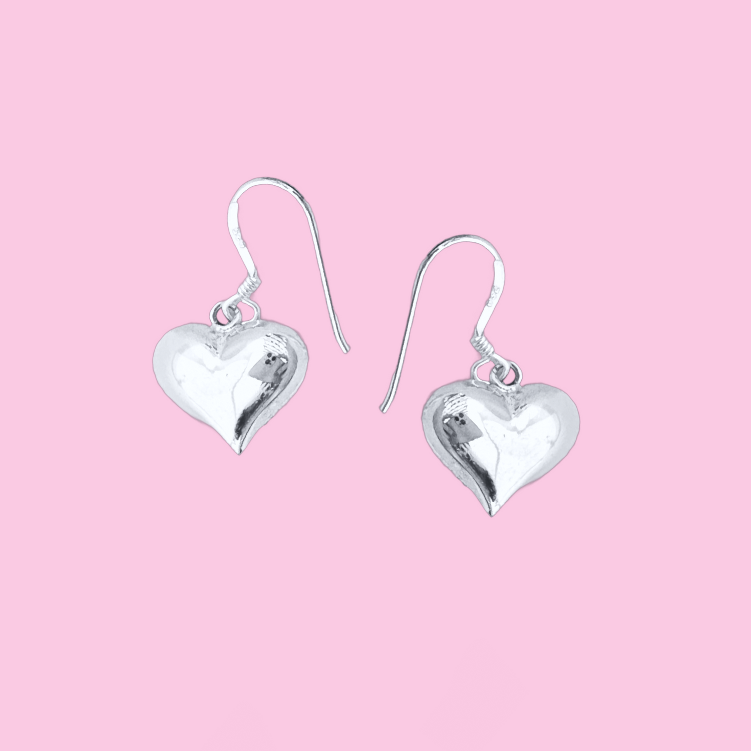 Puffy Heart Drop Earrings