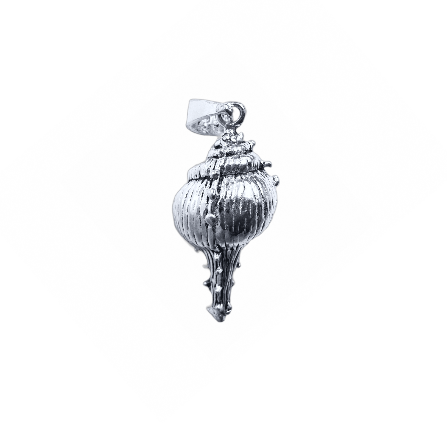 Silver Spindle Sea Shell Pendant