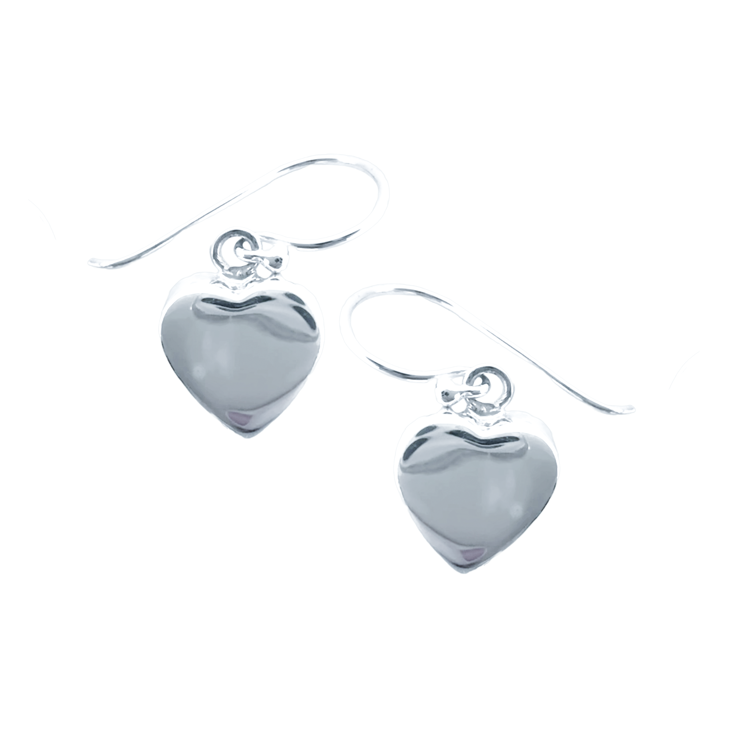 Silver Candy Heart Dangle Earrings