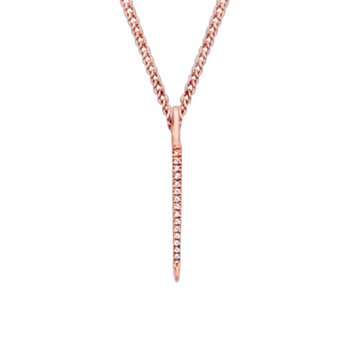 14k Diamond Spike Necklace