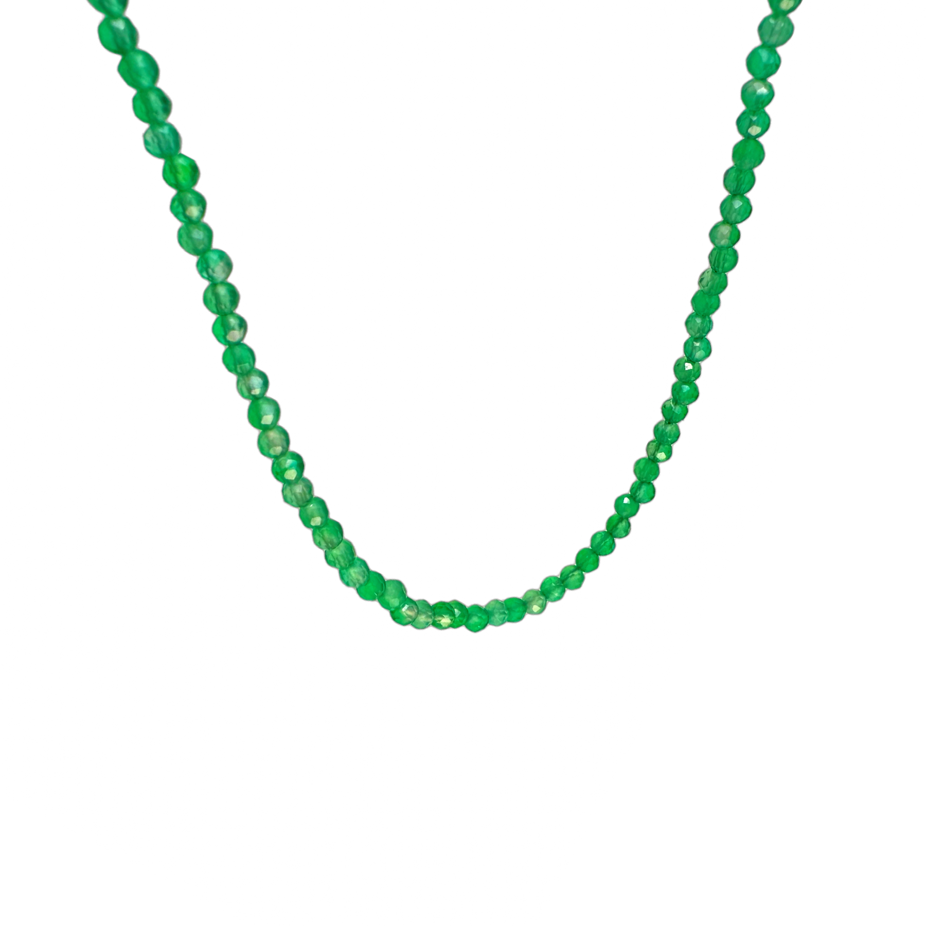Green Gemstone Beaded Necklace