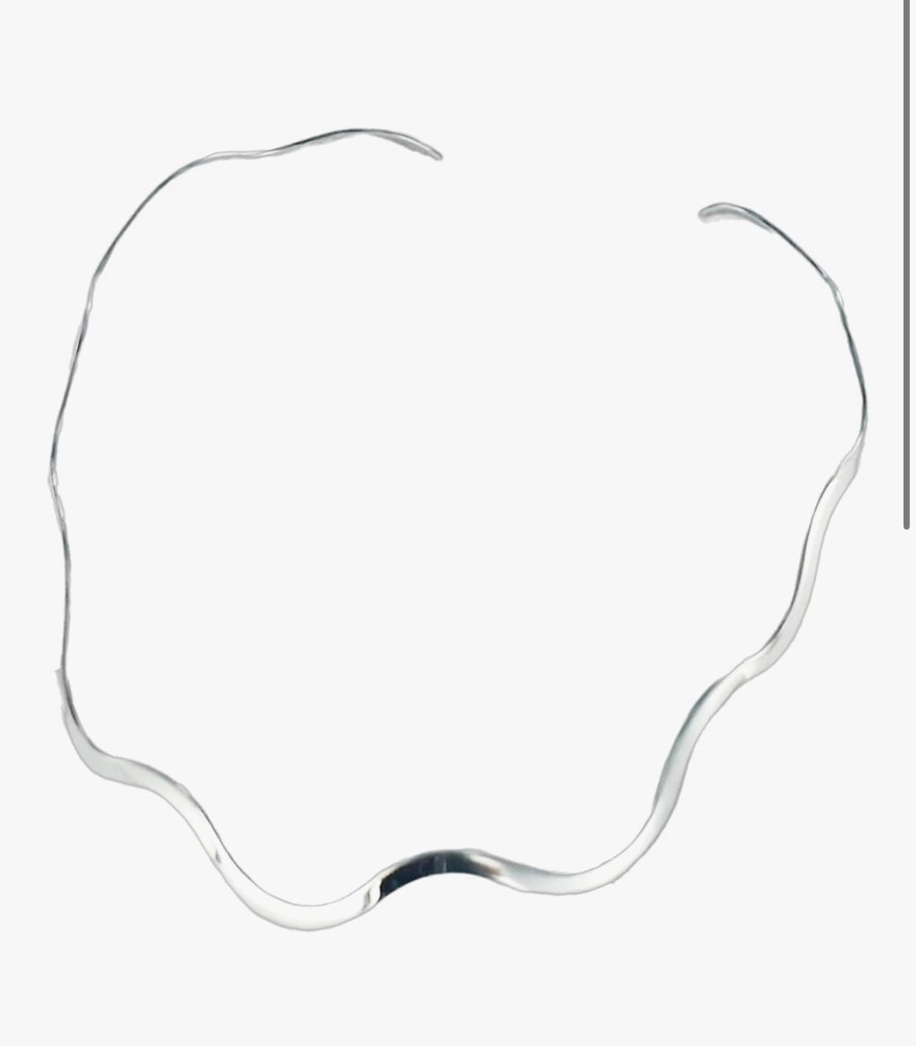 Sterling Silver Wavy Collar Necklace