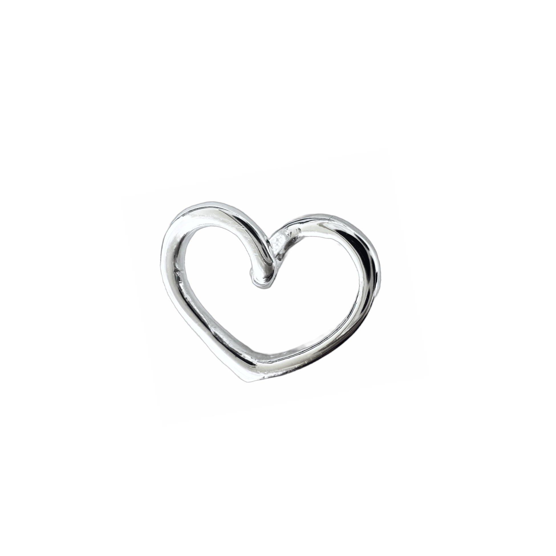 Silver Mini Small Heart Pendant Necklace