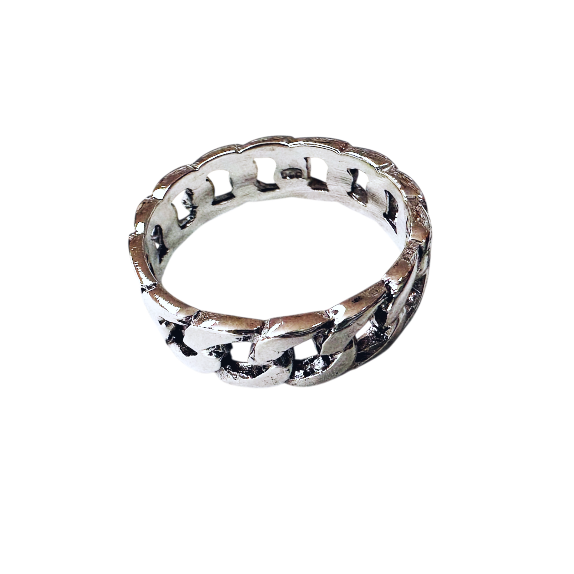 Silver Chain Band Ring