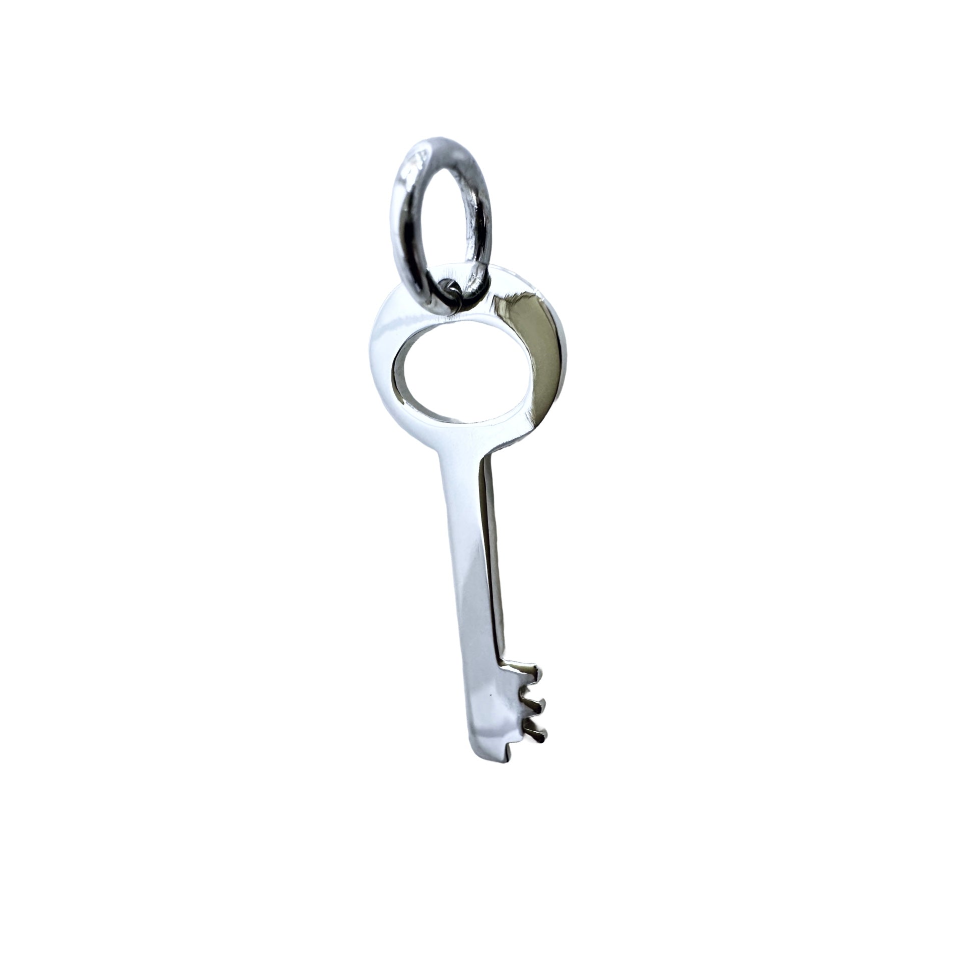 Silver Plain Key Pendant