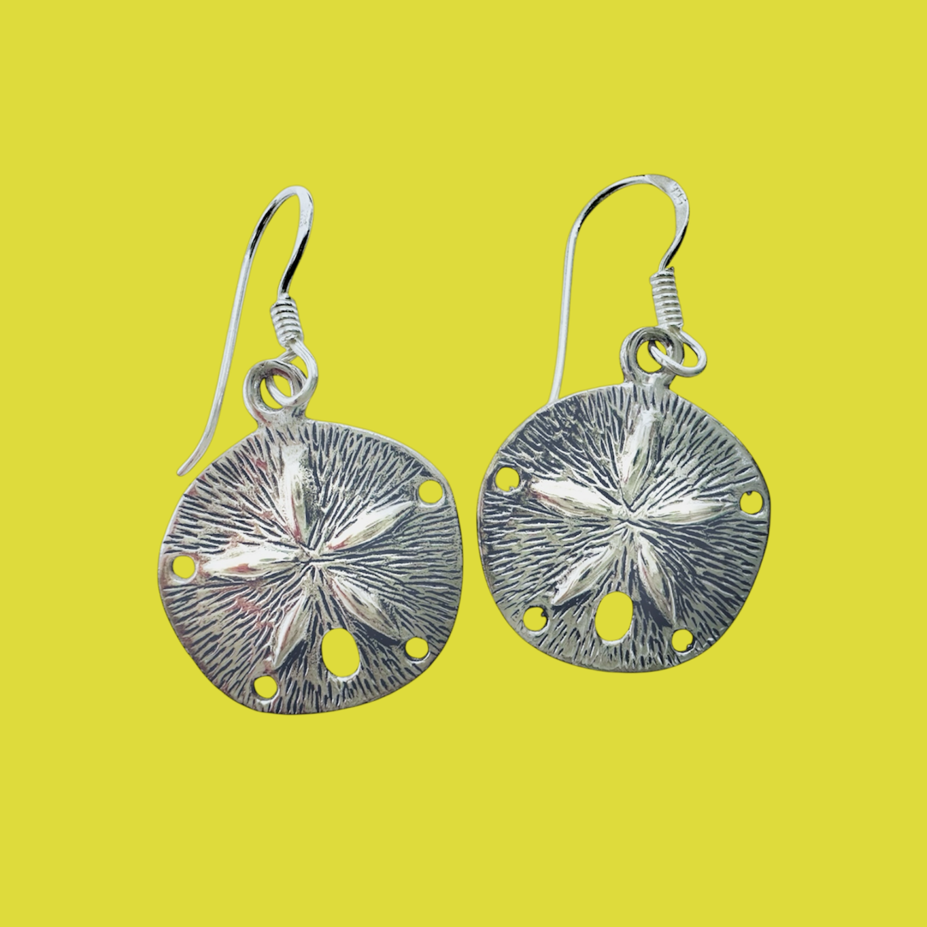 Sand Dollar Charm Drop Earrings
