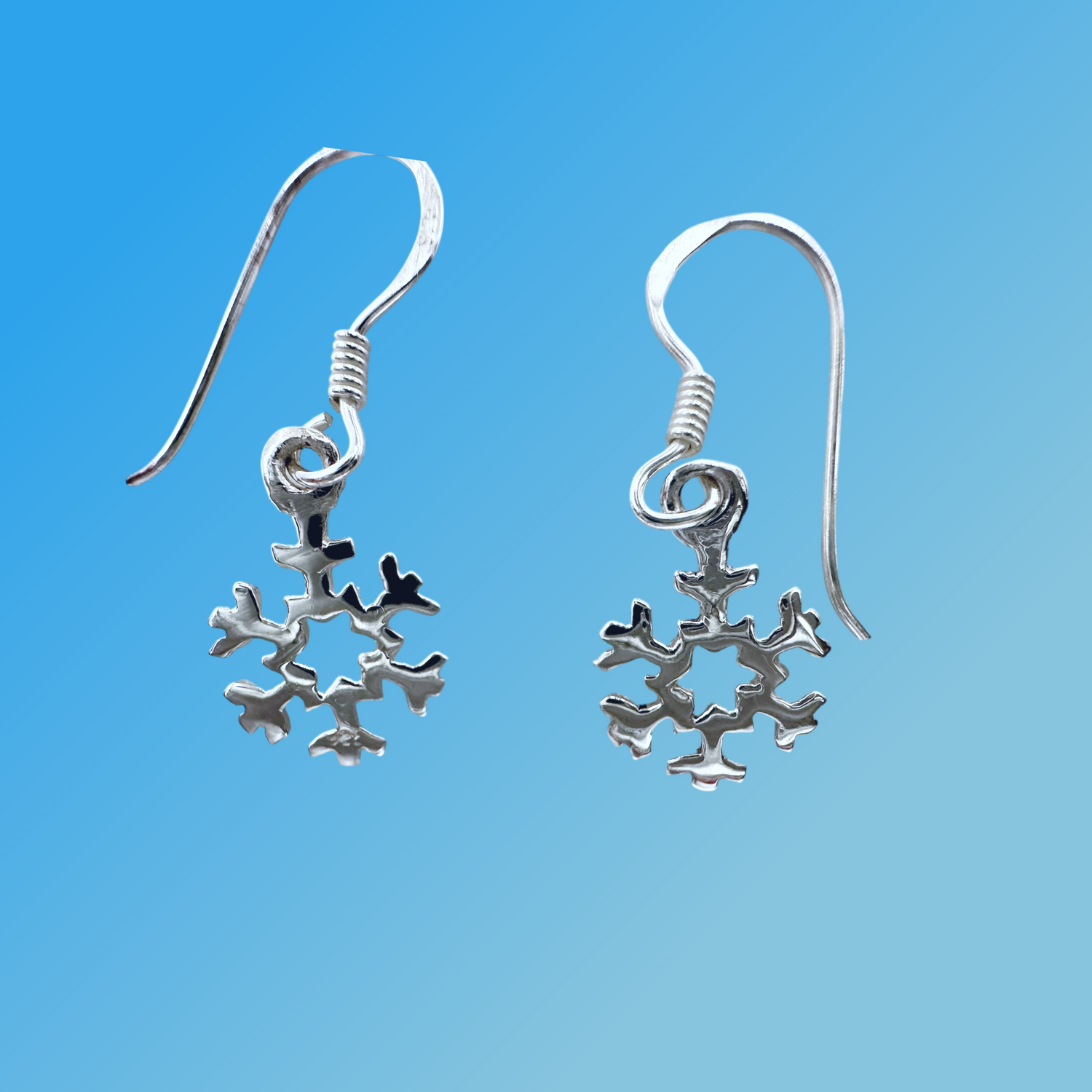 Winter Snowflake Drop Earrings