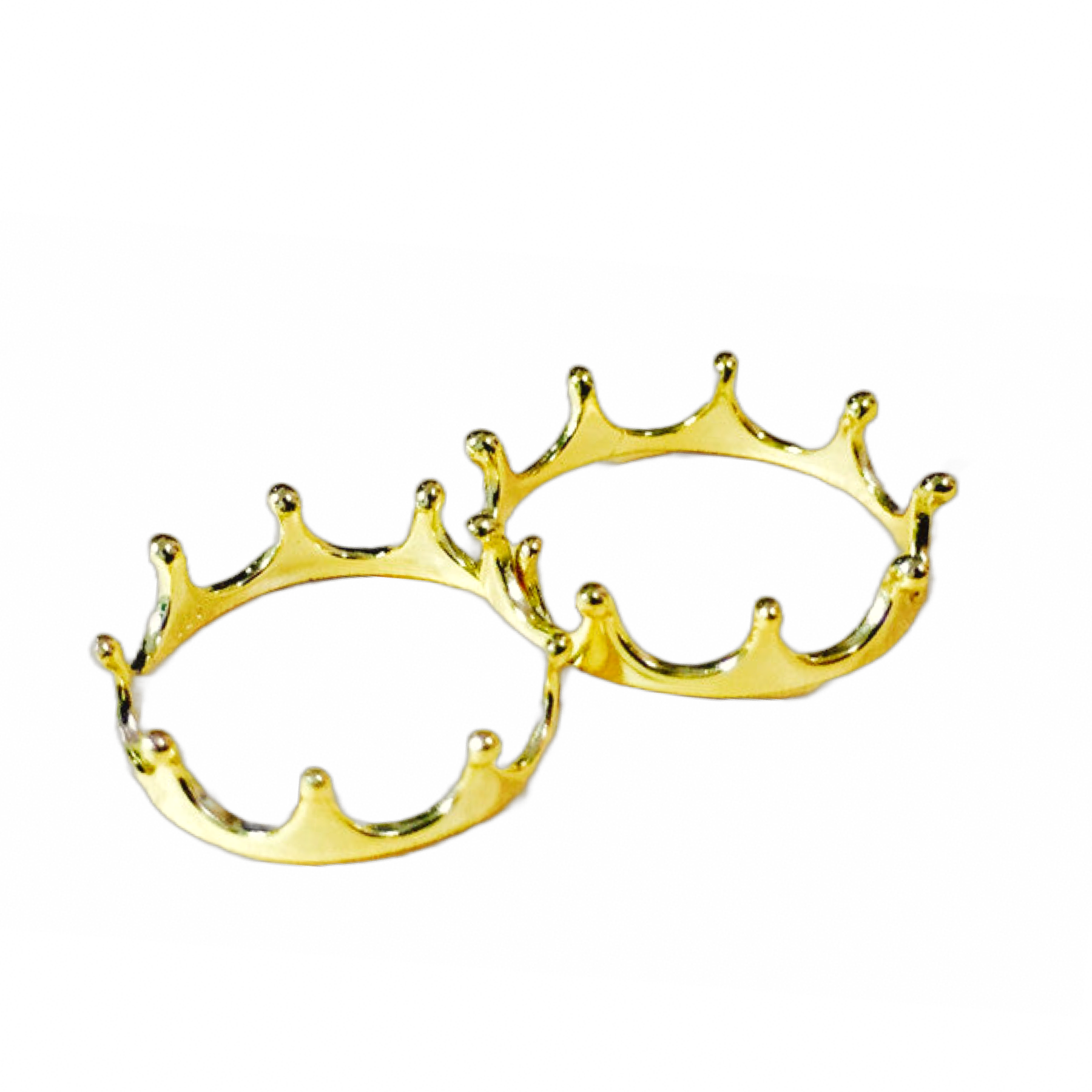 Gold-Dipped "Princess" Crown Ring
