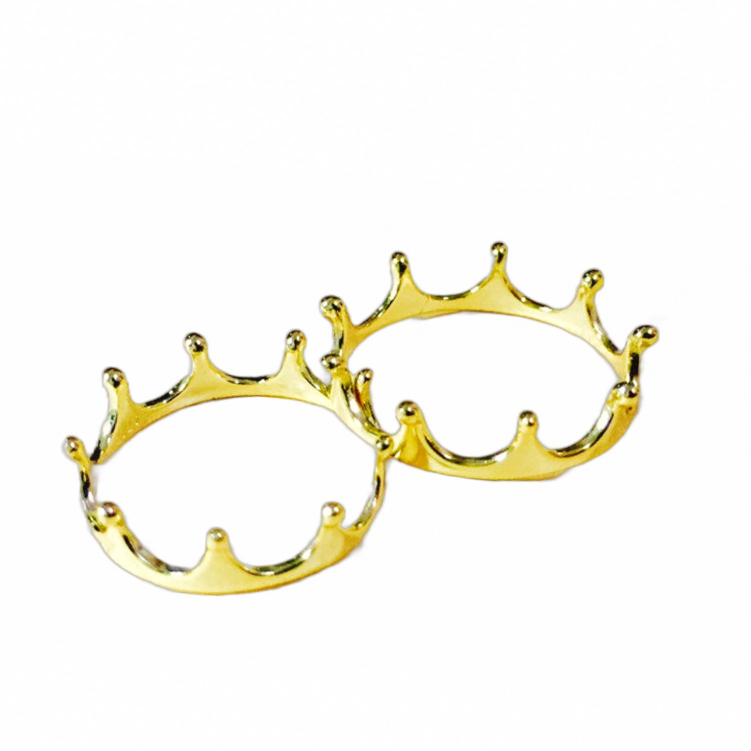 Gold-Dipped "Princess" Crown Ring
