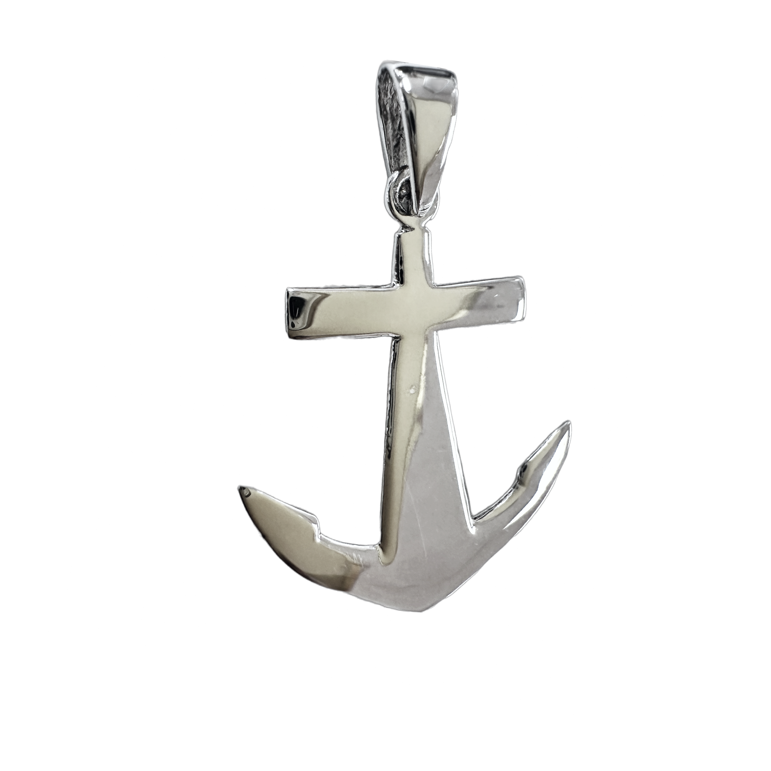 Large Anchor Pendant Necklace