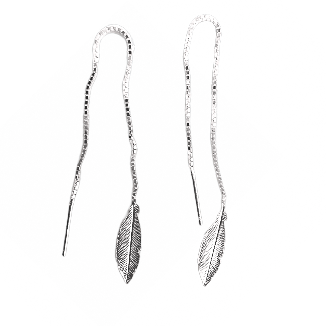 Feather Threader Earrings