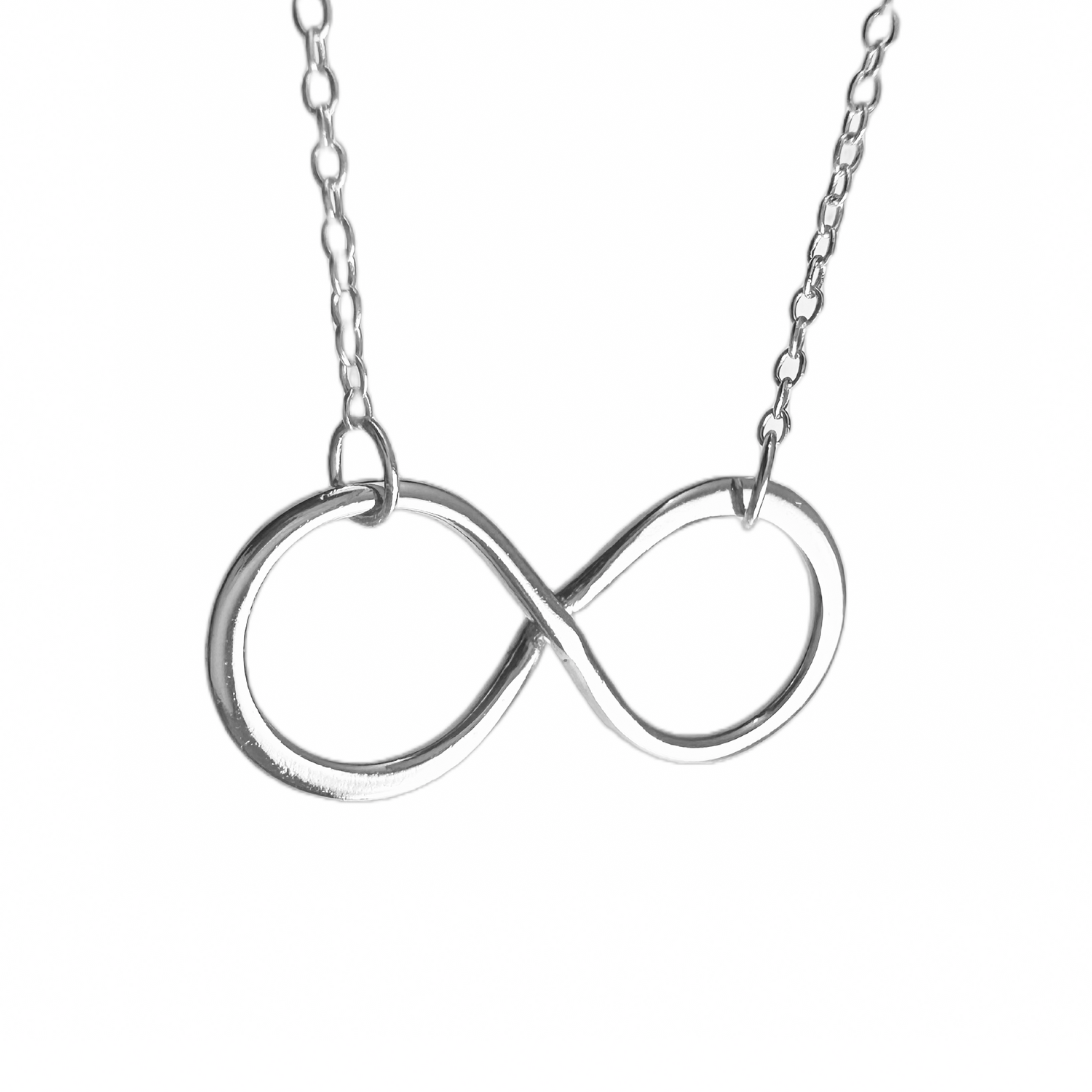 Sterling Silver Infinity Pendant Necklace