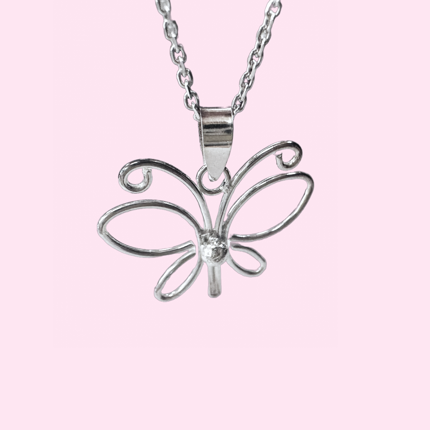 Silver Butterfly Pendant