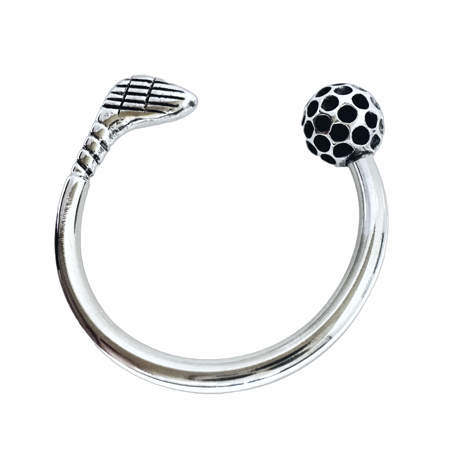 Sterling Silver KeyChain Ring Golf Ball