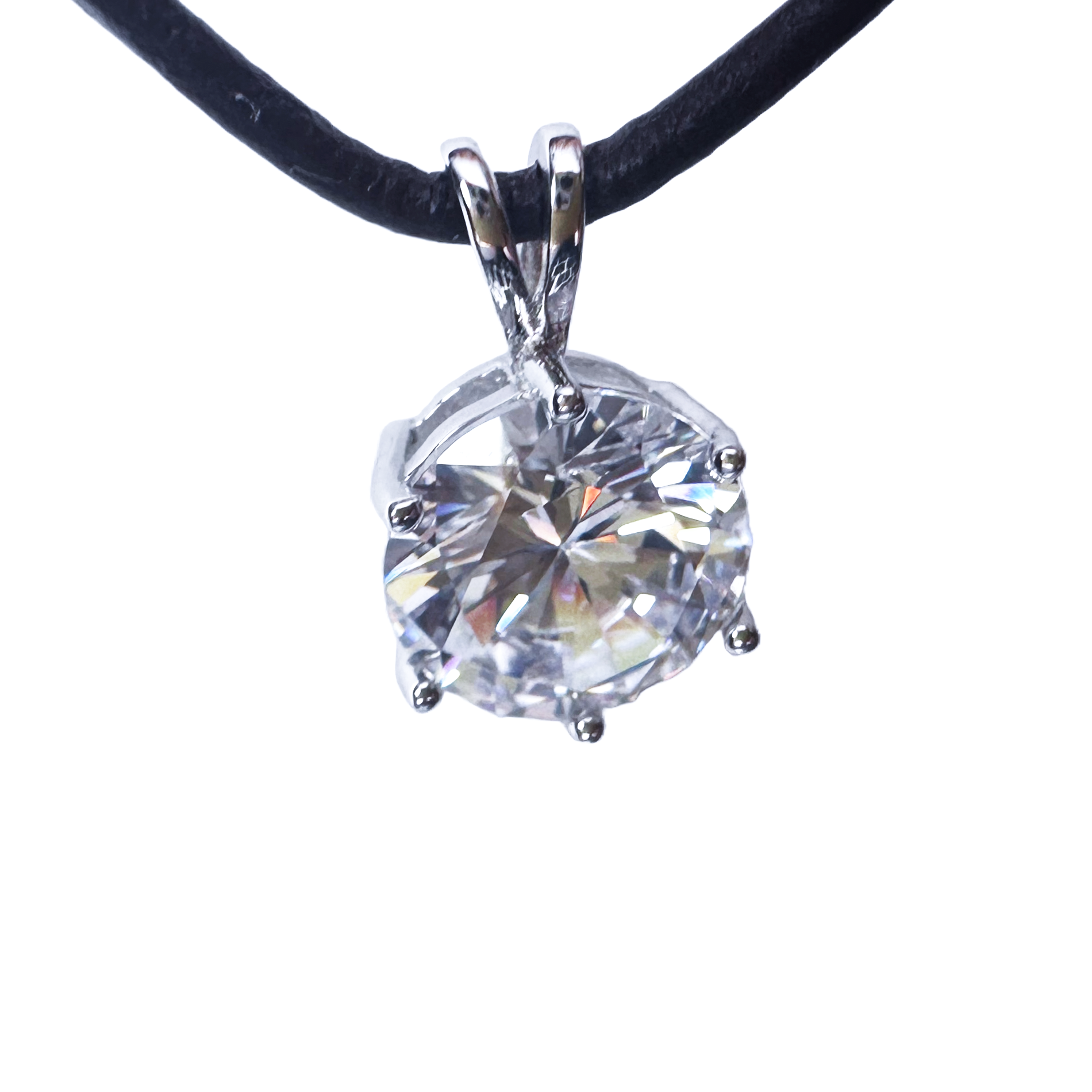 6 Carat CZ Solitaire Pendant