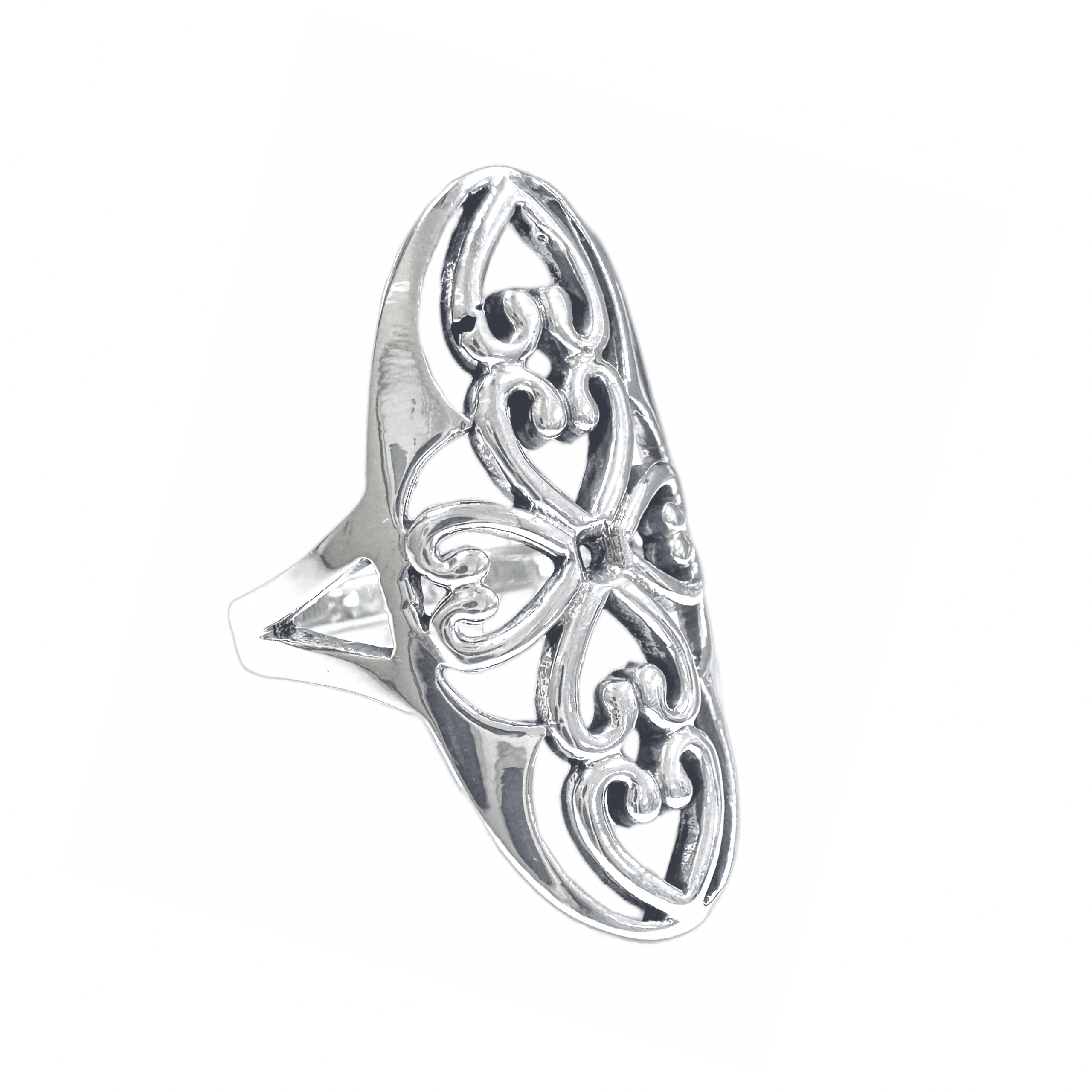Victorian Style Hearts Statement Ring