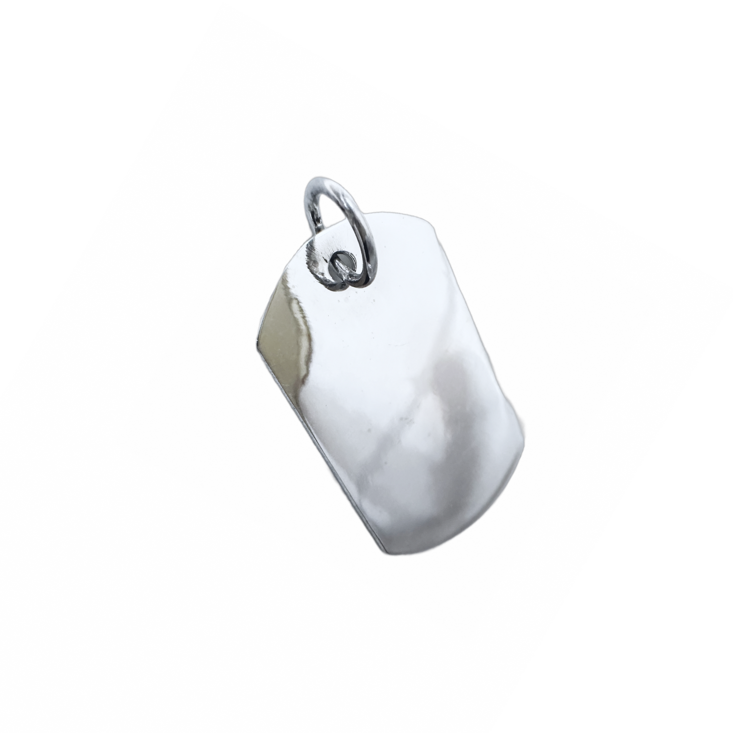 Plain Square Charm Pendant Necklace