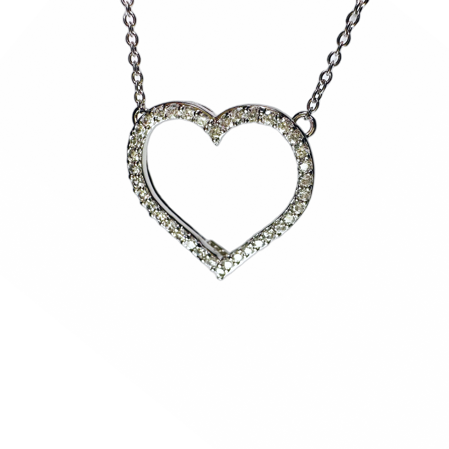 CZ Heart Pendant Necklace