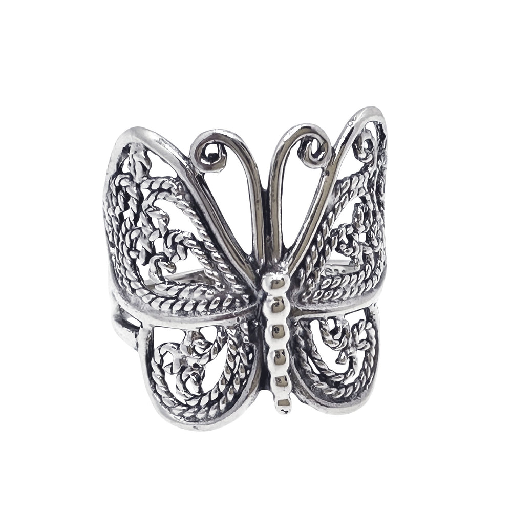 Sterling Silver Big Butterfly Ring