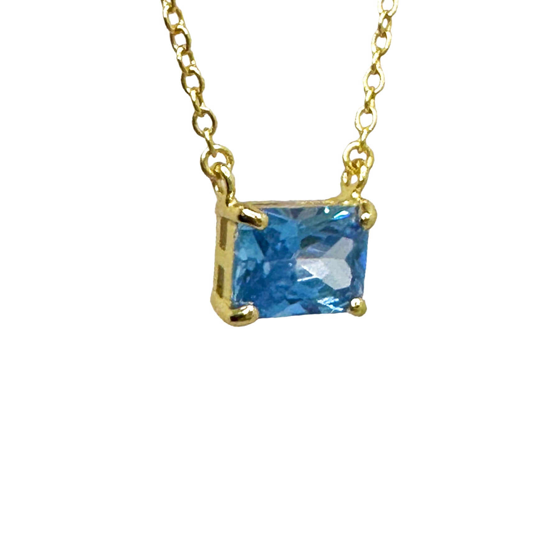 Blue Stone Pendant Necklace