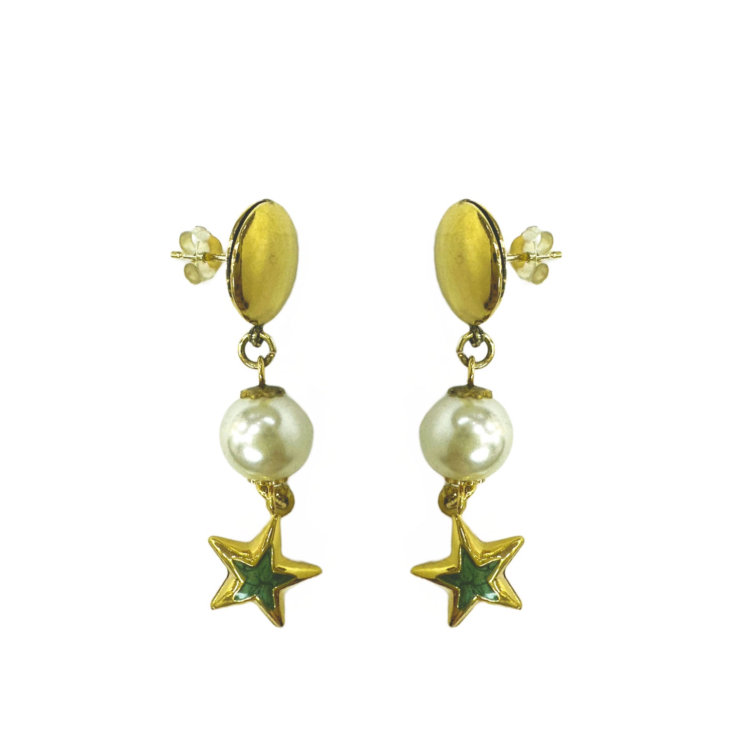 Starfish Pearl Drop Earrings