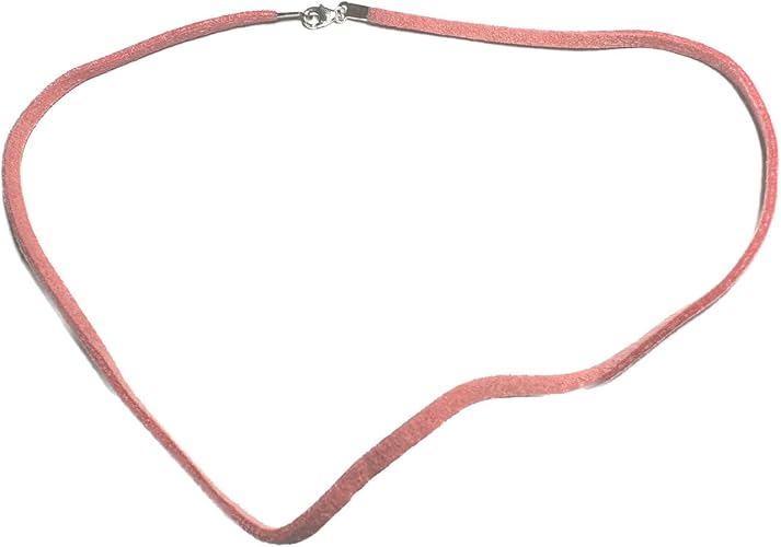 Pink Suede Cord Necklace